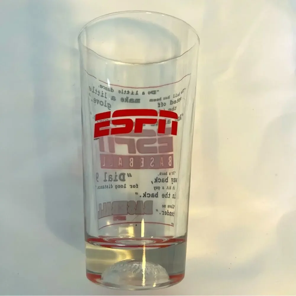 ESPN Baseball Bottom Commentator Quotes Beer 24oz Pint Glass